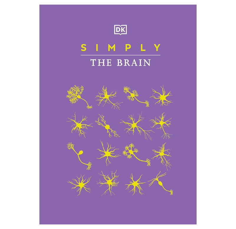 A purple book cover with images of neurons in a grid in yellow. 